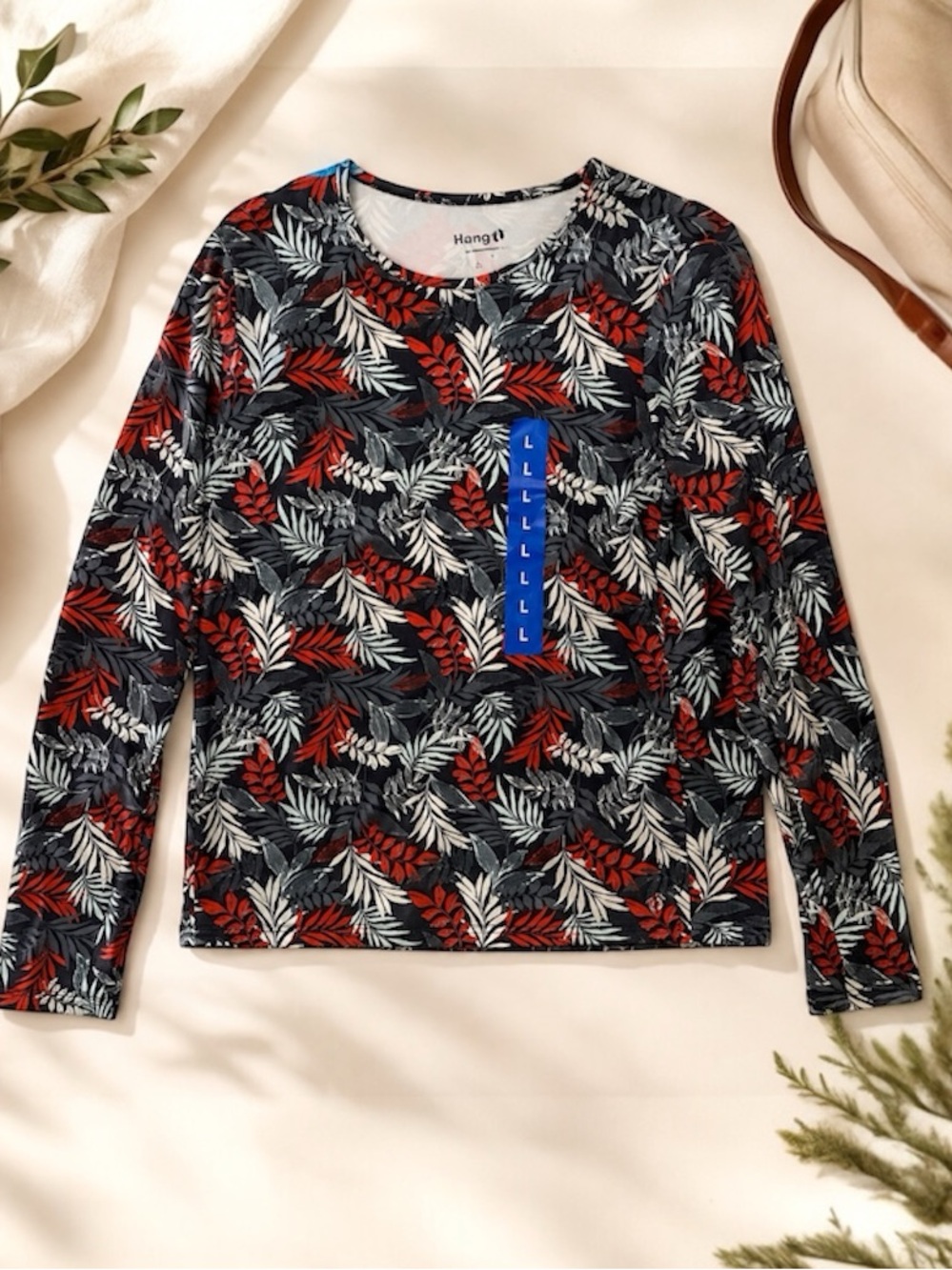 Hang Ten UPF 50+ Tropical Print Performance Top Women’s Large NWT